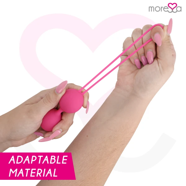 Moressa Osian Three liefdesballetjes van siliconen, 85g, roze