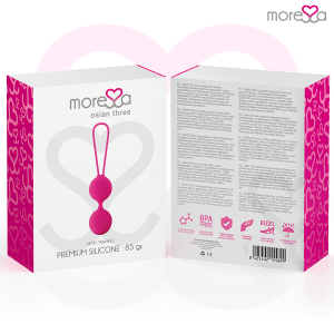 Moressa Osian Three liefdesballetjes van siliconen, 85g, roze Moressa Osian Three liefdesballetjes van siliconen, 85g, roze - Afbeelding 7