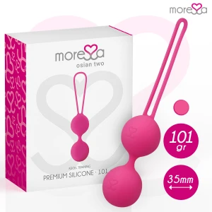 Moressa Osian TWO silicone love balls for pelvic floor training, pink