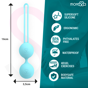 Moressa Osian Twee liefdesballetjes Turkoois Silicone 101g Moressa Osian Twee liefdesballetjes Turkoois Silicone 101g - Afbeelding 4