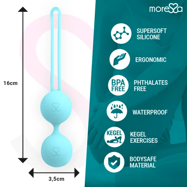 Moressa Osian Twee liefdesballetjes Turkoois Silicone 101g