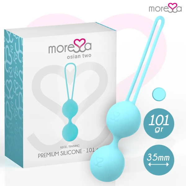 Moressa Osian Twee liefdesballetjes Turkoois Silicone 101g