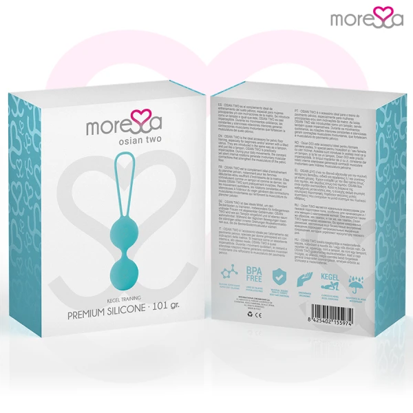 Moressa Osian Twee liefdesballetjes Turkoois Silicone 101g