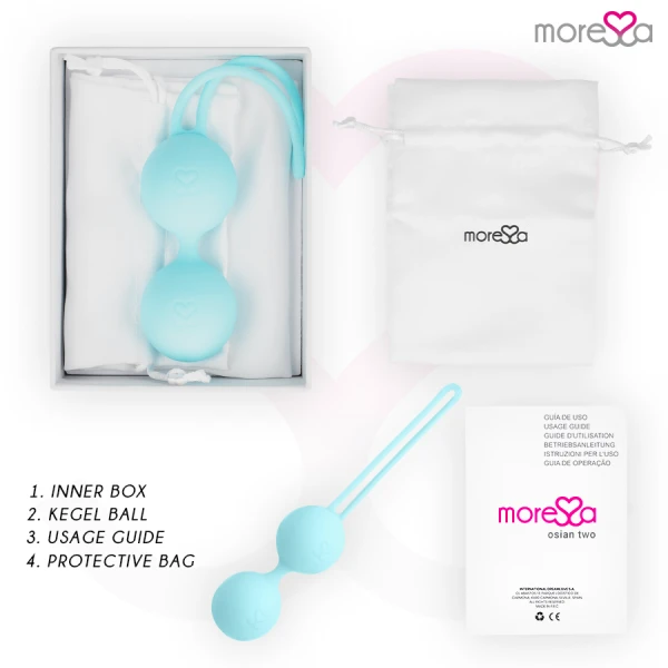 Moressa Osian Twee liefdesballetjes Turkoois Silicone 101g