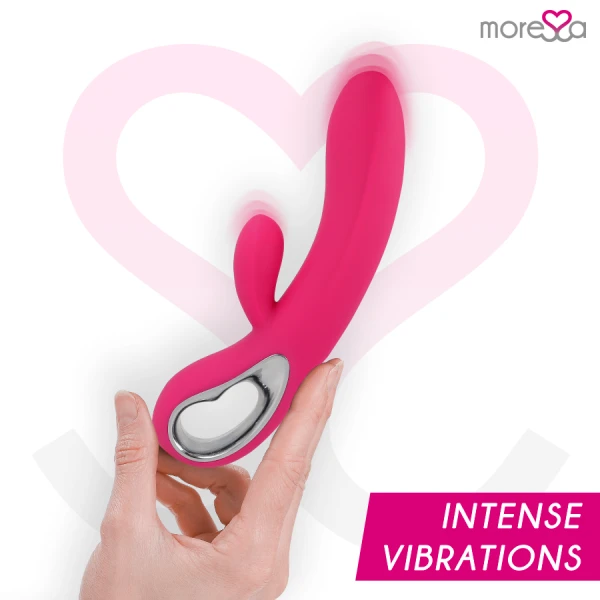 Moressa Troy Siliconen G-Punt Vibrator met Clitorisstimulator, 200 x 36 mm