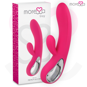 Moressa Troy Siliconen G-Punt Vibrator met Clitorisstimulator, 200 x 36 mm Moressa Troy Siliconen G-Punt Vibrator met Clitorisstimulator, 200 x 36 mm - Afbeelding 1