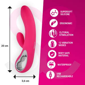 Moressa Troy Siliconen G-Punt Vibrator met Clitorisstimulator, 200 x 36 mm Moressa Troy Siliconen G-Punt Vibrator met Clitorisstimulator, 200 x 36 mm - Afbeelding 4