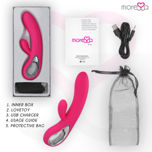 Moressa Troy Siliconen G-Punt Vibrator met Clitorisstimulator, 200 x 36 mm Moressa Troy Siliconen G-Punt Vibrator met Clitorisstimulator, 200 x 36 mm - Afbeelding 6