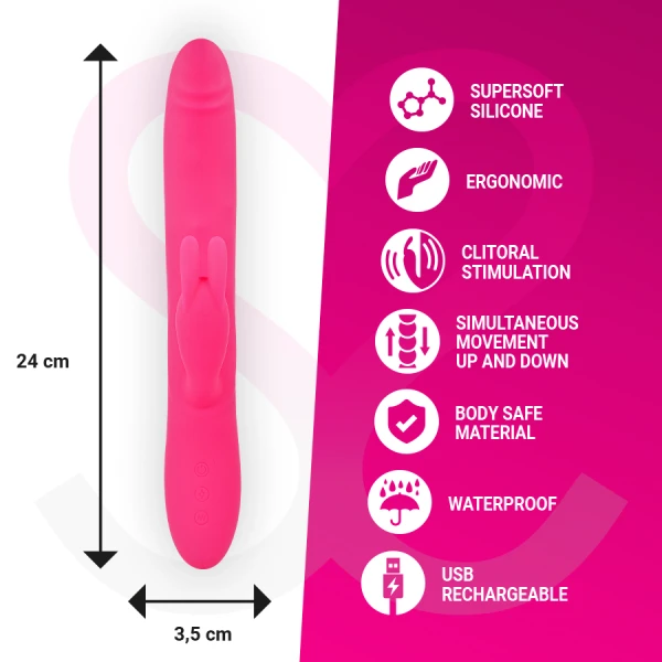 Moressa Warren Vibrator met rolfunctie en clitorisstimulatie, siliconen