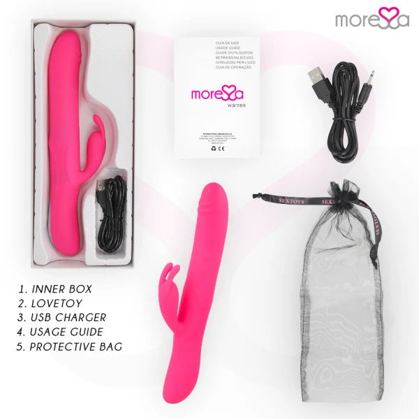 Moressa Warren Vibrator met rolfunctie en clitorisstimulatie, siliconen