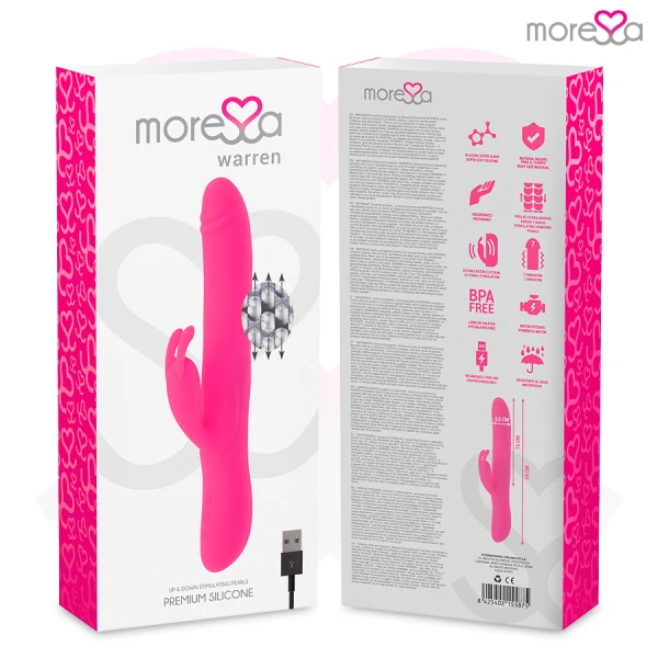 Moressa Warren Vibrator met rolfunctie en clitorisstimulatie, siliconen