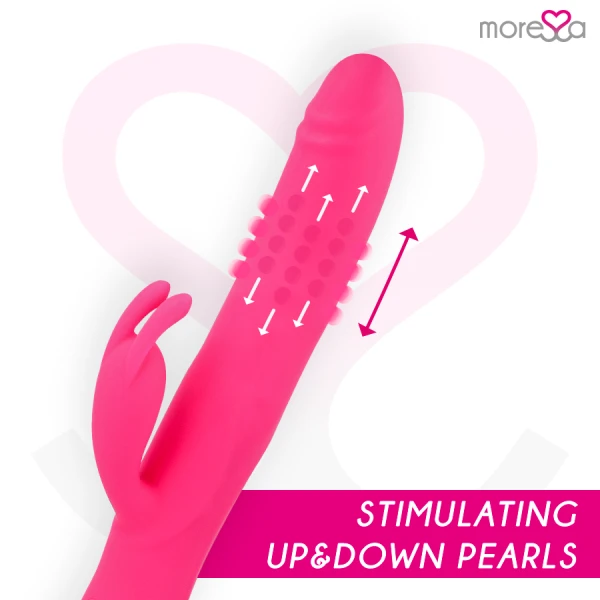 Moressa Warren Vibrator met rolfunctie en clitorisstimulatie, siliconen