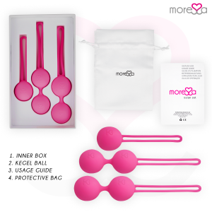 Moressa Osian Set liefdeskogels van siliconen, 3-delig, roze Moressa Osian Set liefdeskogels van siliconen, 3-delig, roze - Afbeelding 6
