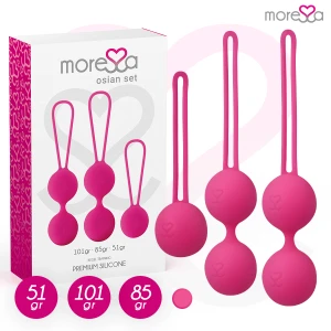 Moressa Osian Set Love Balls made of Silicone, 3-piece, Pink