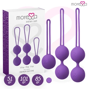Moressa Osian Set Silicone Love Balls for Pelvic Floor Training, Purple