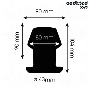 Addicted Toys Hohler Analplug Extrem Größe L 10,4 cm Addicted Toys Hohler Analplug Extrem Größe L 10,4 cm - Afbeelding 4