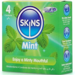 Skins Mint Kondome 4er-Pack mit Minzgeschmack Skins Mint Kondome 4er-Pack mit Minzgeschmack – Bild 2