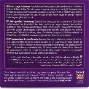 Skins Extra Large Condooms 4-pack met vanillegeur Skins Extra Large Condooms 4-pack met vanillegeur - Afbeelding 4
