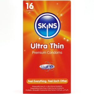 Skins Ultra Thin Condooms 16 stuks, ultradun Skins Ultra Thin Condooms 16 stuks, ultradun - Afbeelding 1