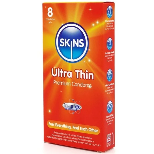 Skins Ultra Thin Kondome 8er-Pack, ultradünn
