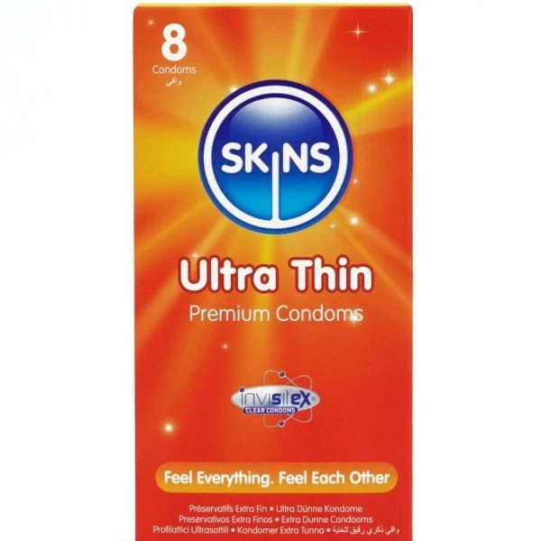 Skins Ultra Thin Kondome 8er-Pack, ultradünn