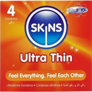 Skins Ultra Thin Kondome 4er-Pack, ultradünn