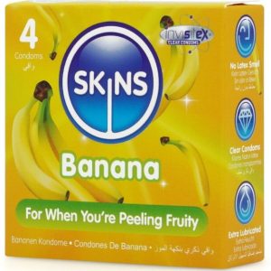 Skins Banana Premium Condooms 4-pack met smaak Skins Banana Premium Condooms 4-pack met smaak - Afbeelding 2
