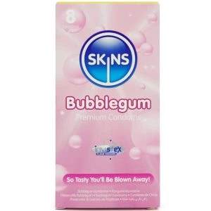 Skins Bubblegum Premium-Kondome mit Kaugummigeschmack 8 Stück