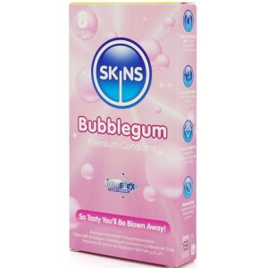 Skins Bubblegum Premium-Kondome mit Kaugummigeschmack 8 Stück Skins Bubblegum Premium-Kondome mit Kaugummigeschmack 8 Stück – Bild 2