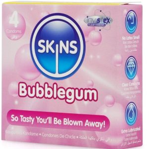 Skins Bubblegum Kondome 4er-Pack mit Kaugummi-Geschmack Skins Bubblegum Kondome 4er-Pack mit Kaugummi-Geschmack – Bild 2