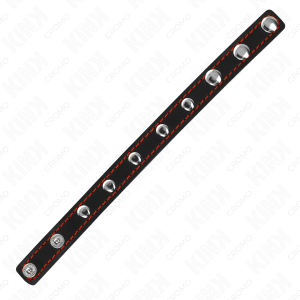 Kink Ring Power Penisring van leer met druksluiting rood Kink Ring Power Penisring van leer met druksluiting rood - Afbeelding 4