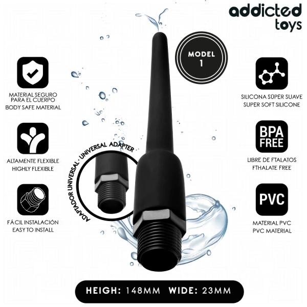 Addicted Toys Analdusche Anal Cleaner Model 1 met universele adapter