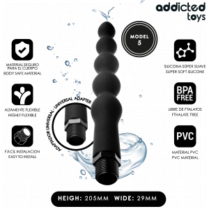 Addicted Toys Anal Cleaner Model 5 met Universele Adapter, 205 mm Addicted Toys Anal Cleaner Model 5 met Universele Adapter, 205 mm - Afbeelding 2