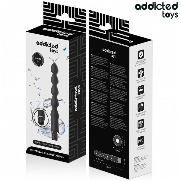 Addicted Toys Anal Cleaner Model 6 with Universal Adapter, 225 mm