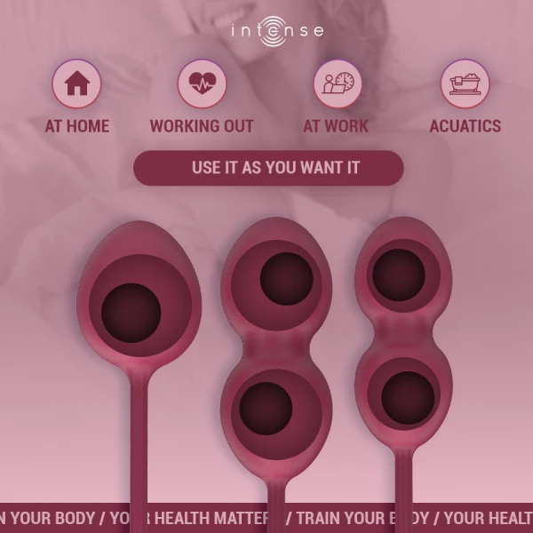 Intense Health Kegel Charli Kegel Ball Set 3-delig Bordeaux