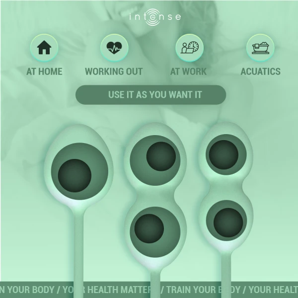 Intense Health Kegel Liebeskugeln Charli Kegel Ball Set 3-teilig hellgrün
