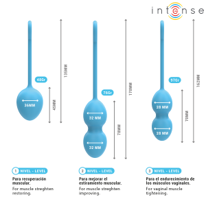 Intense Health Kegel Liebeskugeln Charli Kegel Ball Set Blau Intense Health Kegel Liebeskugeln Charli Kegel Ball Set Blau - Afbeelding 5