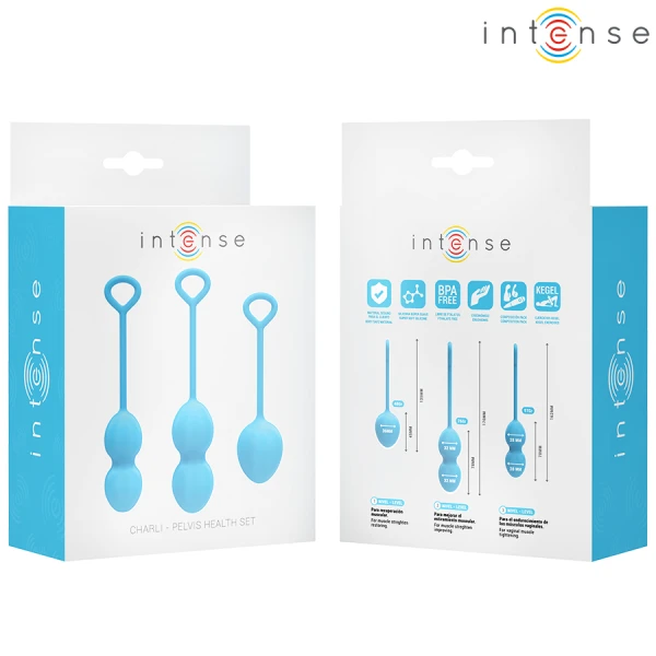 Intense Health Kegel Liebeskugeln Charli Kegel Ball Set Blau