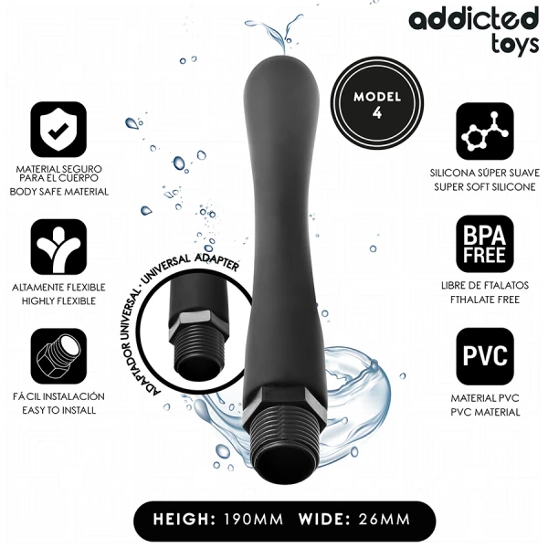 Addicted Toys Analdusche Anal Cleaner Modell 4 mit Universaladapter