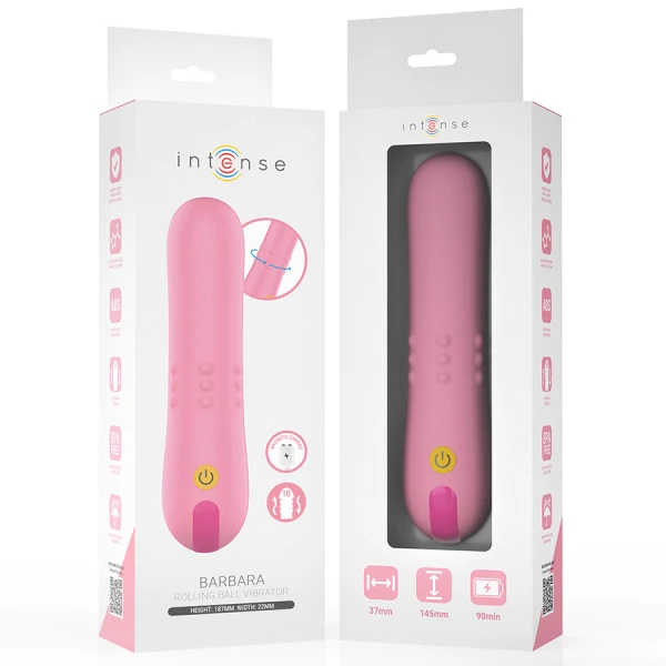 Intense FUN Toys Barbara Rolling Ball Vibrator met roterende kralen Intense FUN Toys Barbara Rolling Ball Vibrator met roterende kralen