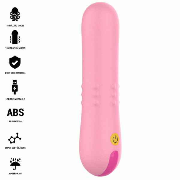 Intense FUN Toys Barbara Rolling Ball Vibrator met roterende kralen Intense FUN Toys Barbara Rolling Ball Vibrator met roterende kralen