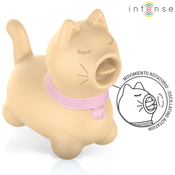 Intense FUN Toys Opzetvibrator Toulouse Stimulator met 360° roterende tong, geel