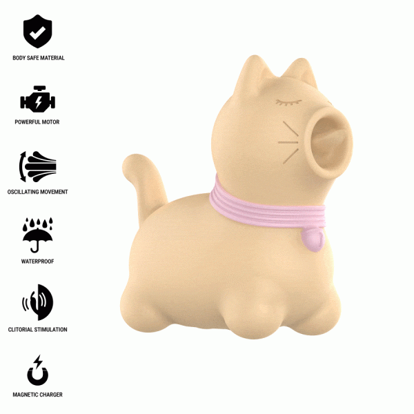 Intense FUN Toys Opzetvibrator Toulouse Stimulator met 360° roterende tong, geel