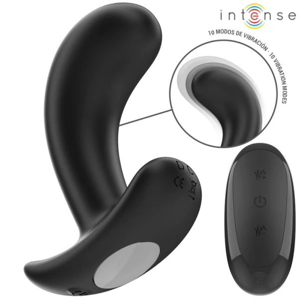 Intense Anal Toys Anal Plug Chandler with 10 Vibrations and Remote Control, black