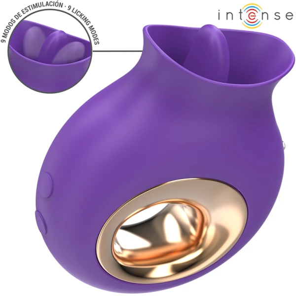 Intense FUN Toys Tuli Clitorisstimulator met 9 trillingen en 9 oscillaties paars