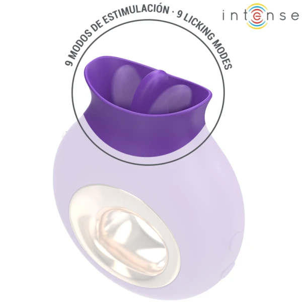 Intense FUN Toys Tuli Clitorisstimulator met 9 trillingen en 9 oscillaties paars
