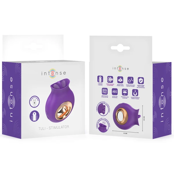 Intense FUN Toys Tuli Clitorisstimulator met 9 trillingen en 9 oscillaties paars