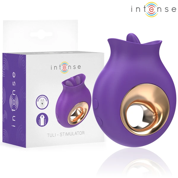 Intense FUN Toys Tuli Clitorisstimulator met 9 trillingen en 9 oscillaties paars