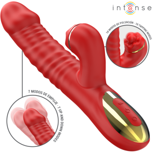 Intense Thalia Vibrator met stootfunctie en clitorisstimulator rood Intense Thalia Vibrator met stootfunctie en clitorisstimulator rood - Afbeelding 2