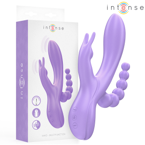 Intense High Tech Miko Drievoudige Vibrator Rabbit & Stimulator & Anaal 7 Trillingen Paars Intense High Tech Miko Drievoudige Vibrator Rabbit & Stimulator & Anaal 7 Trillingen Paars - Afbeelding 1